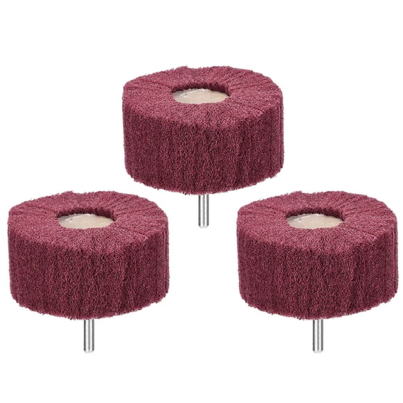 Unique Bargains Roues Abrasives 80mmx40mm Roues de Polissage avec Tige de 6mm 3 Pcs