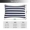 thumbnail image 2 of Honeii Navy Blue And White Stripes Print Pillow Cases,Plush Throw Pillow Covers,Decorative Pillowcase for Sofa, Couch, Living Room-20"x30", 2 of 6