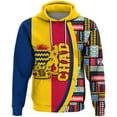 thumbnail image 4 of Sudadera con capucha con estampado de mapa de la bandera de Chad para hombre y mujer, ropa informal, sudadera deportiva para hombre y mujer, 4 of 5