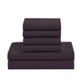 thumbnail image 4 of Supreme 7 Piece Bed-In-A-Bag All Season Solid Comforter & Sheet Set, King, Eggplant, 4 of 5