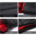 thumbnail image 5 of REDCAMP Cotton Double Sleeping Bag for Adults, 2 Person Cold Weather Queen Size Flannel Sleeping Bags for Camping, Black/Navy Blue, 5 of 7