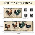 thumbnail image 2 of Set of 2 Rooster Kitchen Rugs Non Skid, Washable Chicken Rugs for Kitchen Floor,Farmhouse Decorative Rooster Kitchen Mats and Rugs for Seasonal, 2 of 6