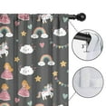 thumbnail image 4 of Blackout Kids Curtains,Dark Gray Princess Unicorn Cloud Pattern Childrens Insulated Curtains Set Of 2,Bedroom Essentials,Toddler Room Decor 42"x84", 4 of 5
