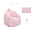 thumbnail image 2 of MINCETA Bean Bag Chair for Kids, Small Bean Bag Sofa Chairs with filler, Pink Comfy Beanbag Chair with Handle for Living Room, Bedroom, 2 of 7