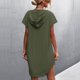 thumbnail image 5 of Vestido De Sudadera, Vestido Con Capucha, Dobladillo Envolvente De Poliéster De Moda De Color Sólido Para El Ejercicio Diario Para La Fiesta De Citas ANGGREK Otros, 5 of 6