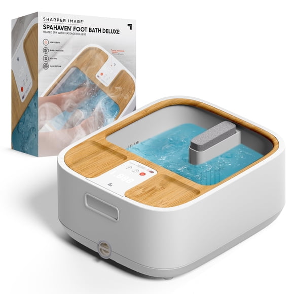 Masaje de burbujas de calor Spahaven Deluxe para baño de pies Sharper Image