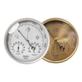 thumbnail image 4 of 3 in 1 analog weather station in stainless steel 132 mm - Barometer, thermometer, hygrometergold, 4 of 4