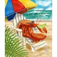 thumbnail image 2 of Warren, Shari 15x17 White Modern Wood Framed Museum Art Print Titled - Beach Friends - Lobster, 2 of 4