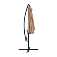 thumbnail image 4 of CorLiving Persist 9ft Tilting Cantilever Patio Umbrella with Powder Coated Steel Frame, Taupe, 4 of 8