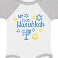 thumbnail image 4 of Inktastic My 1st Hanukkah with Menorah and Stars of David Boys or Girls Baby Bodysuit, 4 of 5