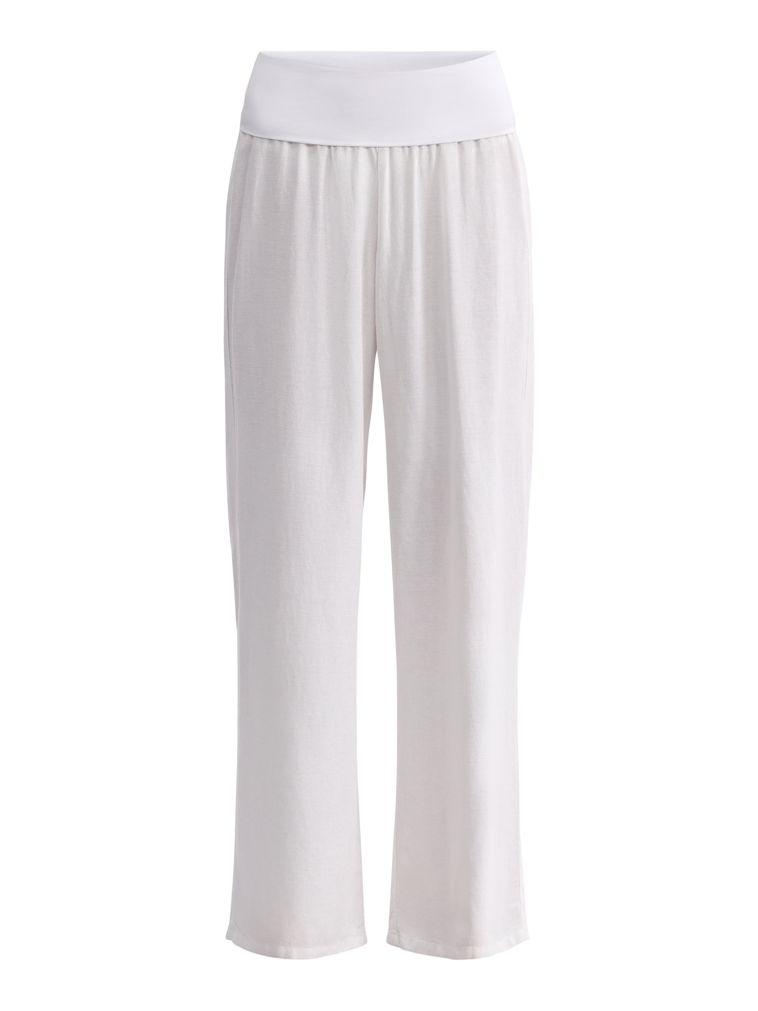 No Boundaries Foldover Beach Pants, 29.5" Inseam, Women's