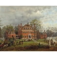 thumbnail image 2 of Edward Lamson Henry 24x20 Black Ornate Framed Double Matted Museum Art Print Titled: The Old Westover House (1869), 2 of 5