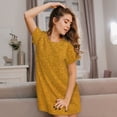 thumbnail image 3 of Sikiie Gold Glitter Print Women's Short-sleeved Nightdress, Round Neck Pullover Nightdress Pajamas Summer Home Wear, 3 of 6