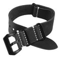 thumbnail image 4 of 26mm Black Crazy Horse Leather Strap Black Buckle Leather Watch Band With Double Sides Leather Watch Strap, 4 of 6
