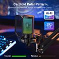 thumbnail image 3 of FIFINE A6T Gaming Microphone Kit for PC Computer PS5/4, USB Streaming Microphone with 192kHz High-Res, Boom Arm, RGB, Condenser, Mute, Gain Control, 3 of 12