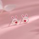 thumbnail image 2 of 1 par de pendientes de conejo, 2 of 5