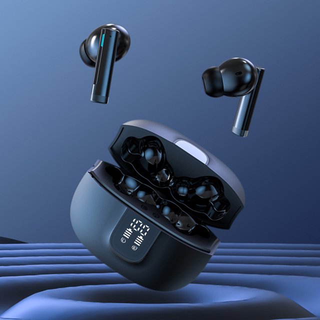 Audífonos inalámbricos ENC HD Call Audífonos internos para juegos, correr, gimnasio (negro)