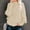 Beige, variant on Babysbule Plus Size Womens Sweaters Women Casual Solid Long Sleeve Thick Knit Pullover Crewneck Sweater Coat Women's Fashion