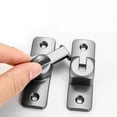 thumbnail image 5 of 4 Pack Aluminum Alloy Flip Latch Lock with Padlock Hole 180 Degree Heavy Duty Slide Door Lock Latch Bolt, 5 of 9