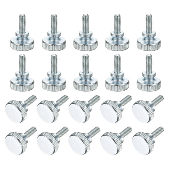 Uxcell M3 x 8mm Knurled Thumb Screws, 20Pcs Metric Knurled Head Bolts Thumb Screw with Shoulder Grip Knobs Fasteners Tighten Thread Fasteners for TV Monitor Mount