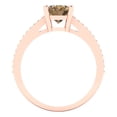 thumbnail image 4 of Clara Pucci 14K Rose Gold 2.32ct Champagne Solitaire with Accents Ring, 4 of 7