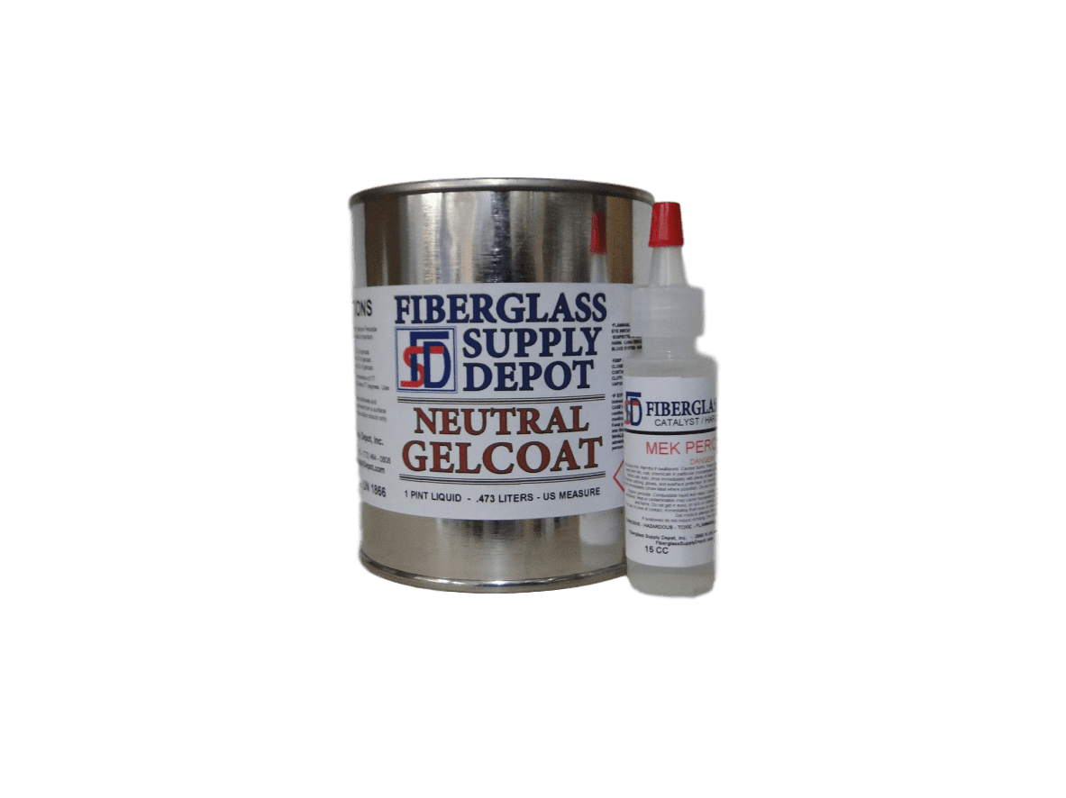 Neutral Gelcoat No Wax Pint with 15cc Hardener (MEKP)