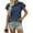#_002Dark Blue, variant on ASDFVBKG Women Summer Tops Comfortable Short Sleeve Eyelet Crewneck Blouse Dressy Solid Casual Loose Fit Outfits Dark Blue 2XL