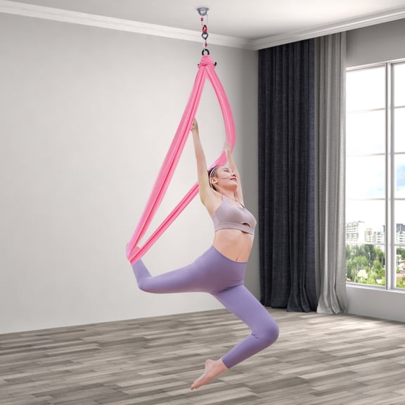 Heavy-Duty Aerial Yoga Hammock Set with 400kg Load Capacity, Complete Installation Kit, Breathable Nylon Fabric, Indoor & Outdoor Use, Flexible & Stable