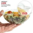thumbnail image 4 of Ensaladeras de plástico transparente de 24 oz con tapa desechables (paquete de 50), recipiente pequeño para llevar con tapa a presión para ensaladas de frutas, quinoa, almuerzos y comidas preparadas,, 4 of 7