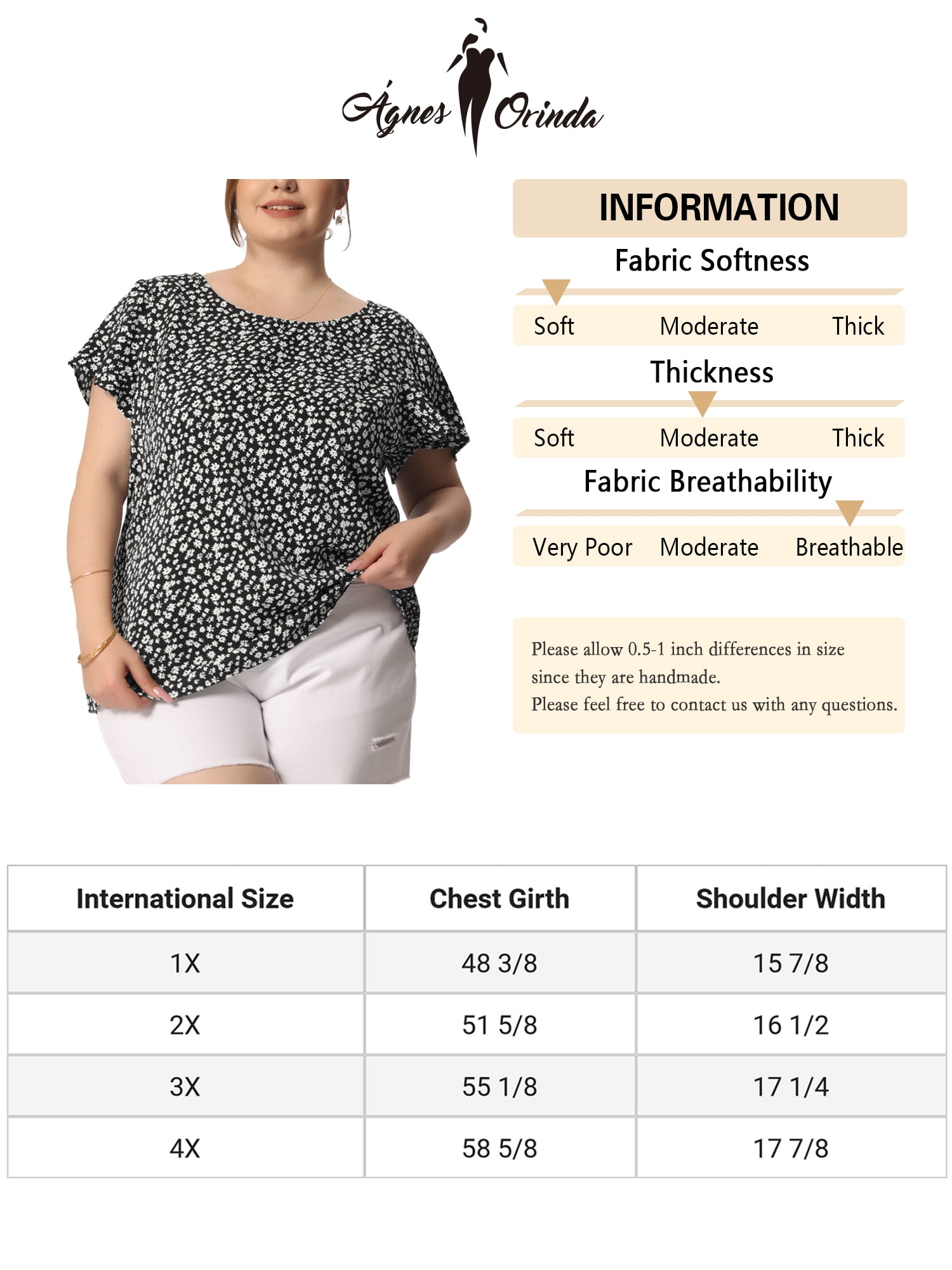 Unique Bargains Women's Plus Size Summer Floral Flutter Sleeve Round Neck Peplum Blouse