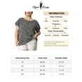 thumbnail image 6 of Agnes Orinda Women's Plus Size Retro Ditsy Floral Short Sleeve Round Neck Blouses, 6 of 6
