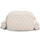 thumbnail image 1 of Bolso bandolera de cuero de vaca FLhrweasw con rombos color blanco, 1 of 6