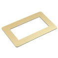 thumbnail image 1 of Placa de contorno de interruptor de doble gang de plástico de aluminio tono dorado brillante 216mm x 130mm, 1 of 5