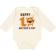 thumbnail image 3 of Inktastic Happy First Mothers Day with Tiger Boys or Girls Long Sleeve Baby Bodysuit, 3 of 5