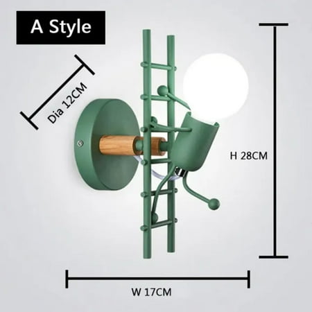 

FPWNGL Wall Lamps Modern Led American Creative Wall Lights Metal Cartoon Robot Sconce Decoration Salon бра Children Room Luminaria