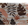 thumbnail image 4 of oneOone Georgette Viscose Brown Fabric Stripe & Leaves Block Diy Clothing Quilting Fabric Print Fabric By Yard 42 Inch Wide, 4 of 4