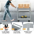 thumbnail image 2 of 2 Tier Rolling Tool Cart,330 Lbs Metal Heavy Duty Utility Cart On Wheels,2 Shelf Steel Utility Cart,Industrial Service Cart,Tool Storage Organizer for Mechanic,Garage,Workshop,Warehouse & Repair Shop, 2 of 7