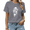 1-Gray, variant on Women I'm Fine Drowning Skeleton Thumbs Up Water Ripple Funny Meme Short Sleeve Blue Tops