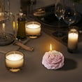 thumbnail image 3 of Ovzne Low Temperature Scented Candle - Wine Red Rose Flower Shaped, Body-Safe Wax For Use, 1 Piece, 3 of 5