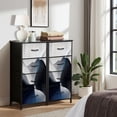 thumbnail image 6 of Dresser for Bedroom with 4 Storage Drawers Creative minimalist abstract art Wall decoration postcards Dressers Chest of Drawers Steel Framed Fabric Closet Organizers for Entryway, 6 of 7