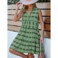 thumbnail image 3 of CUPSHE Women Paisley Mini Dress V Neck Sleeveless Ruffled Tiered Beach Summer Dress, 3 of 4