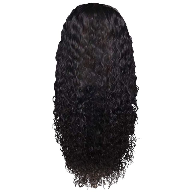 Peluca HUOGUO, pelo rizado peruano, sin pegamento, encaje frontal, 330 g