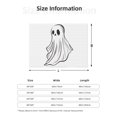 Cute Ghost Simple Drawing Throw Blanket for Couch, Soft Comfy Warm