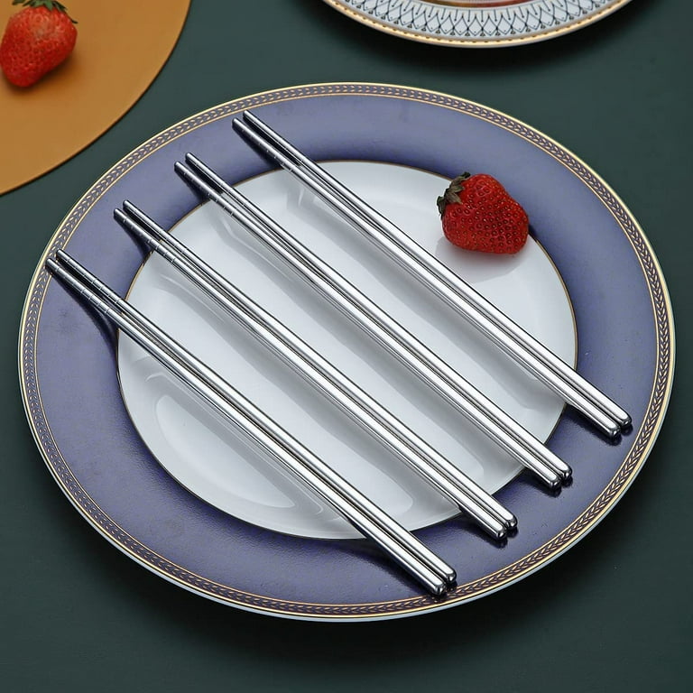 korean chopsticks food sticks for sushi Non-slip Stainless Steel Chop  Sticks Set Reusable chopsticks set baguette chinoise 1Pair - AliExpress