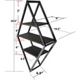 thumbnail image 2 of Admired By Nature 4 3 Tier Matte Black Metal Display Shelf, Wall Mounted Diamond Shaped Rack, 2 of 7