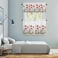 thumbnail image 5 of Red Poppy Flower Kitchen Curtains Sets for Windows 24 Inch Length, Blue Blooms Floral Country Boho Daisy Rod Pocket Window Treatments Tier Curtains and Valances Set for Bedroom/Bathroom, 5 of 8