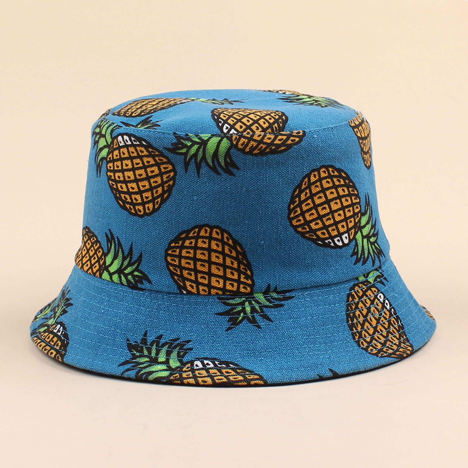 ACVIP Womens Pineapple Print Packable Fisherman Bucket Hat Summer Outdoor Cap