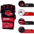 thumbnail image 3 of Right Punch Gants de MMA en Cuir de Vache - Gants d'Entraînement Rouges, Gants de Kickboxing pour l'Entraînement Sportif Extérieur, Muay Thaï, Entraînement Sparring, Combat, Kickboxing, Sac de Boxe Punch pour Hommes et Femmes, 3 of 6