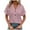 Pink, variant on Patlollav Trendy Tops for Womens T-Shirt Tops Fashion Casual Solid Button V Neck Blouse