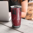 thumbnail image 4 of 20oz Tumblers Red Christmas Tree and Snow Pattern Stainless Steel Vacuum Insulated Double Wall Travel Tumbler Cups Mug with Lid and Straw,Cleaning Brush for Cold & Hot Drinks, 4 of 7